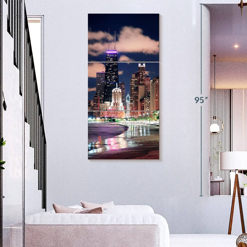 Gratte-ciel de Chicago, H 75 po x l 36 po