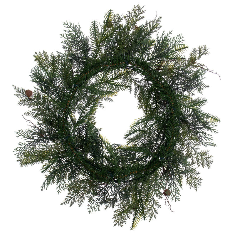 26" Mixed Cedar Pine Wreath 137T