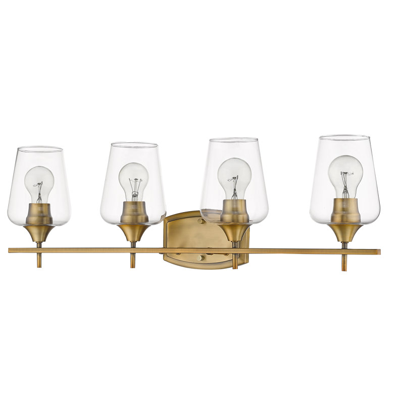 Dahlya 4 - Light Dimmable Vanity Light, Olde Brass