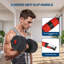 Ensemble d'haltères réglables 5-en-1 - se transforme en haltères, kettlebell et support à pousser pour la gymnastique à domicile, la musculation peu encombrante, noir et rouge
