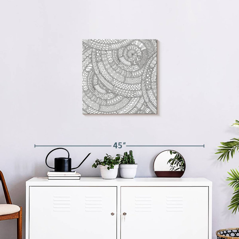 Tourbillons Kerner Zentangle, H 20 po x l 20 po