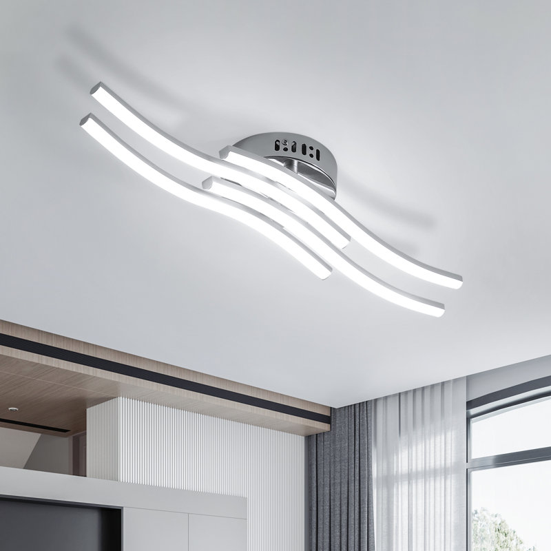 LED 4-Light Flush Mount Ceiling Light, 6000K