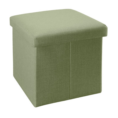 Einar 38cm Wide Square Solid Colour Ottoman with Storage