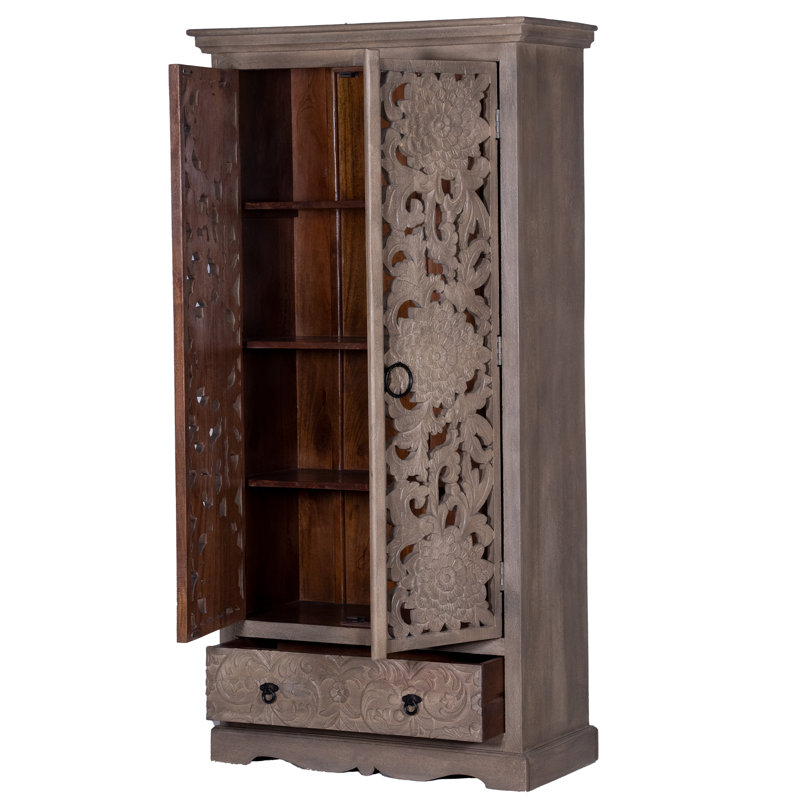 Armoire sculptée à la menthe replica, Gris fumée