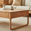 Table basse simple en bois massif avec rangement-112545233