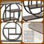 Table de rangement à 4 niveaux avec table de rangement et table d'entrée 41,3 po avec base circulaire pour le salon-117623072