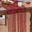 Chemin de table en gaze bourgogne et or, 6 pièces, 3 m (120 pouces), paillettes métallisées, transparent, idéal pour décorer une table lors d'un repas, un mariage, un anniversaire ou toute autre occasion spéciale à la maison.