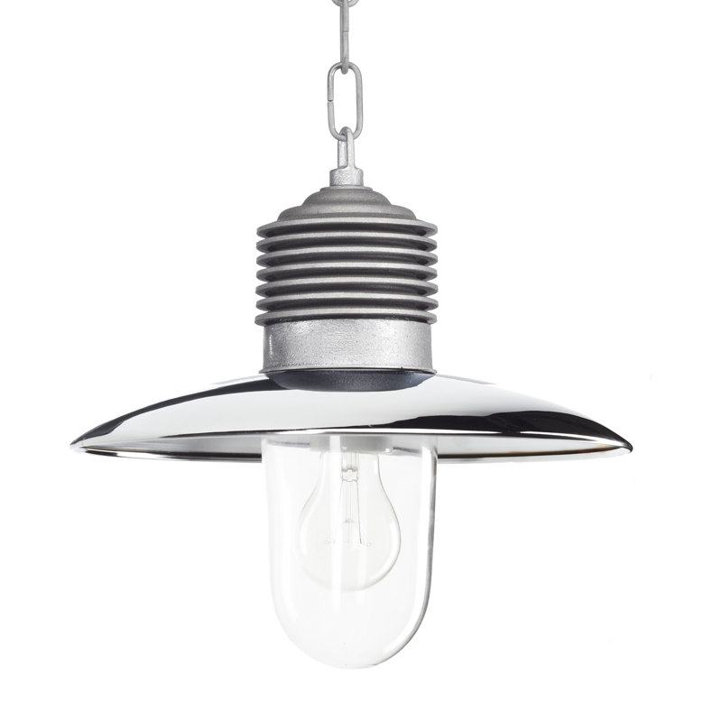 Ampere 1 - Light Aluminium/Copper Cone Pendant, Aluminium/Chrome