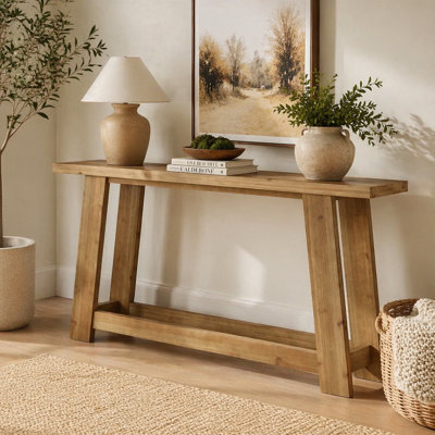 Narrow Sofa Table,TwoTier Console Table,Wooden Entryway Table