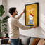 Bonjour Parisian Cat Modern - Framed Print-1248309217-1248309230