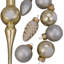Ensemble de décoration pour sommet de sapin de Noël en or 15 carats et 2 finitions 5,5 po