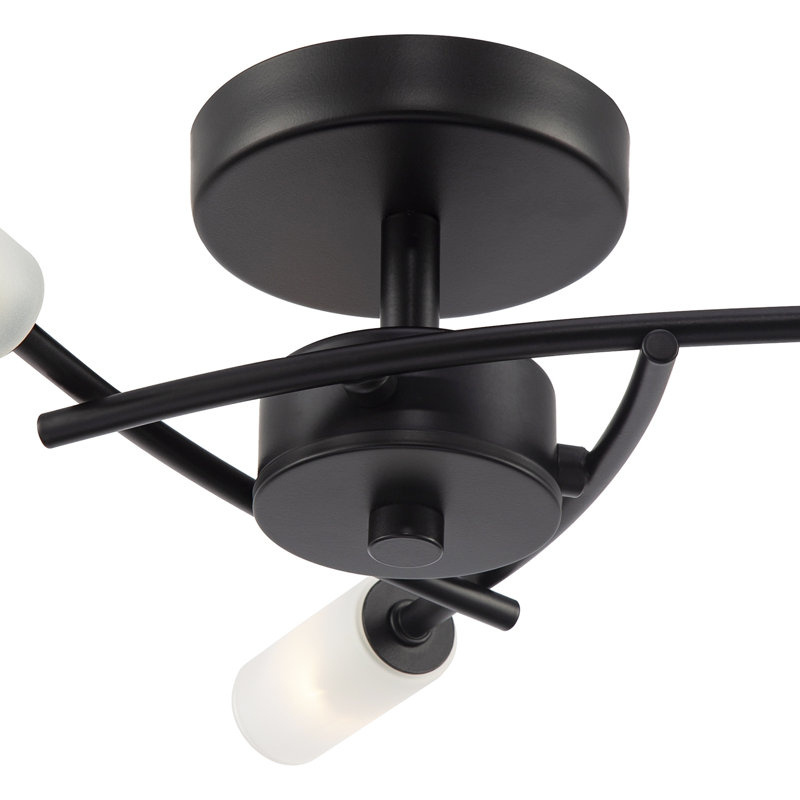 Semi Flush Mount, Matte Black