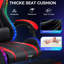 Fauteuil de jeu avec haut-parleurs Bluetooth et lumières à DEL RVB Fauteuil de jeu vidéo de massage ergonomique avec repose-pieds à haut dossier avec support lombaire-1877055642