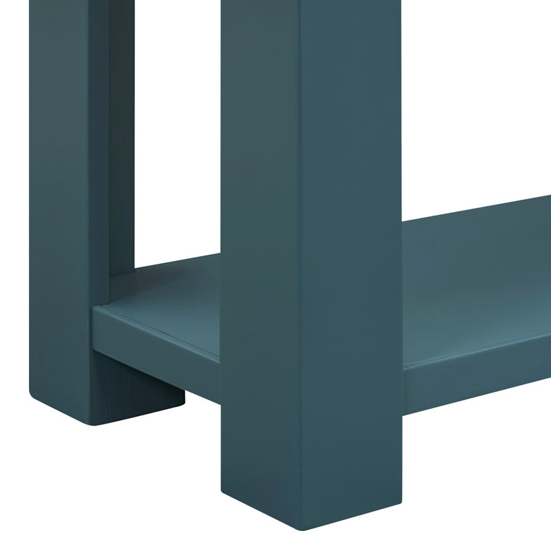 Console rectangulaire en bleu foncé: option de décoration de salon avec plateau bleu: pour la décoration du vestibule