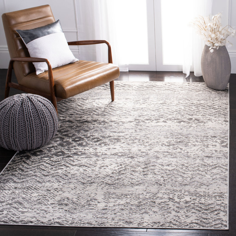 Odwyer Abstract Viscose Area Rug, Rectangle 183 x 274cm