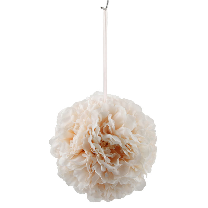 Panier suspendu pivoine à billes baiser, Rose