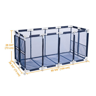 Mesh Cover Replacement for Rolling Mesh Pool Storage Bin Cart XX-Large