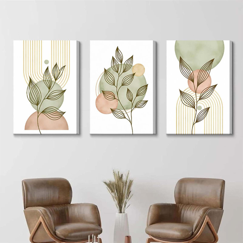 3 Piece Wrapped Canvas Print, 40 cm H x 90 cm W