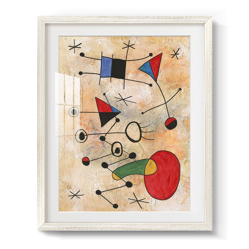 Miro Memoirs III -Framed Print, 28.5" H x 20.5" W, White