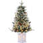 Arbre de Noël illuminé enneigé 3 pi avec 78 lumières DEL, 8 modes, minuteur et base blanche, mini arbre de Noël de table