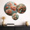 Rose et gris coquelicots fleurs nature morte Charm I - ensemble de 3 décorations murales en métal coquelicots