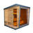 6 Person Outdoor Square Sauna, Carbonized Spruce Wood, 9Kw Sauna Stove, Tempered Glass Door, Aluminum Frame