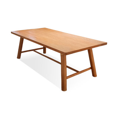 Modern Burlywood Rectangular Solid Wood Dining Table