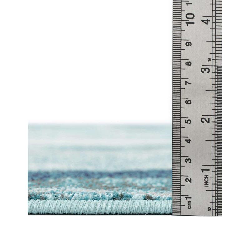 Tapis bleu clair Esposito, Rectangle 5 pi 1 po x 8 pi
