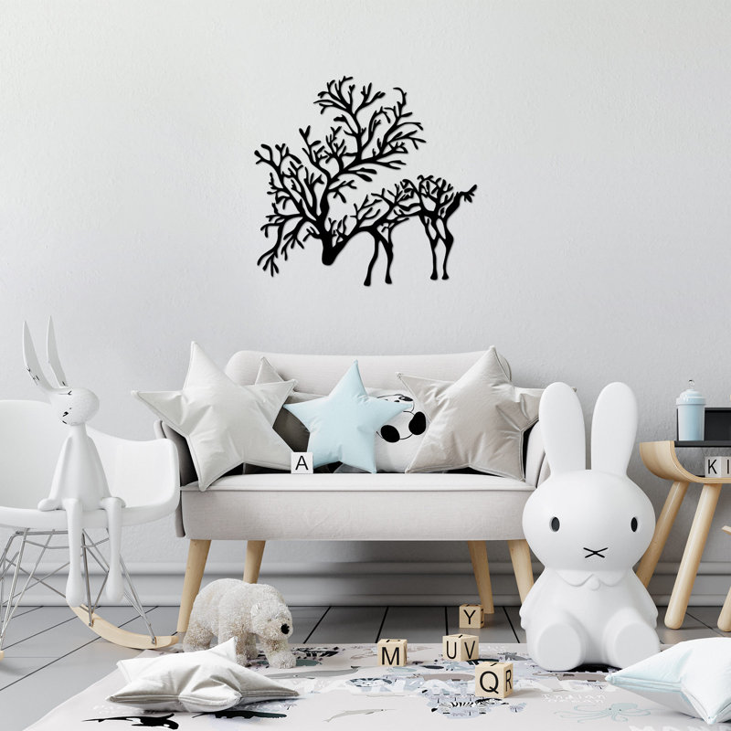 Elegant Decorative Metal Wall Accessory, Black, 25.9 x 27.6 inches | 100% Metal Construction, Thickness: 0.6 inches | Perfect for Modern Home Decor, Durable and Stylish Design for Any Room