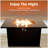 25" H X 42" W Steel Outdoor Fire Pit Table With Lid