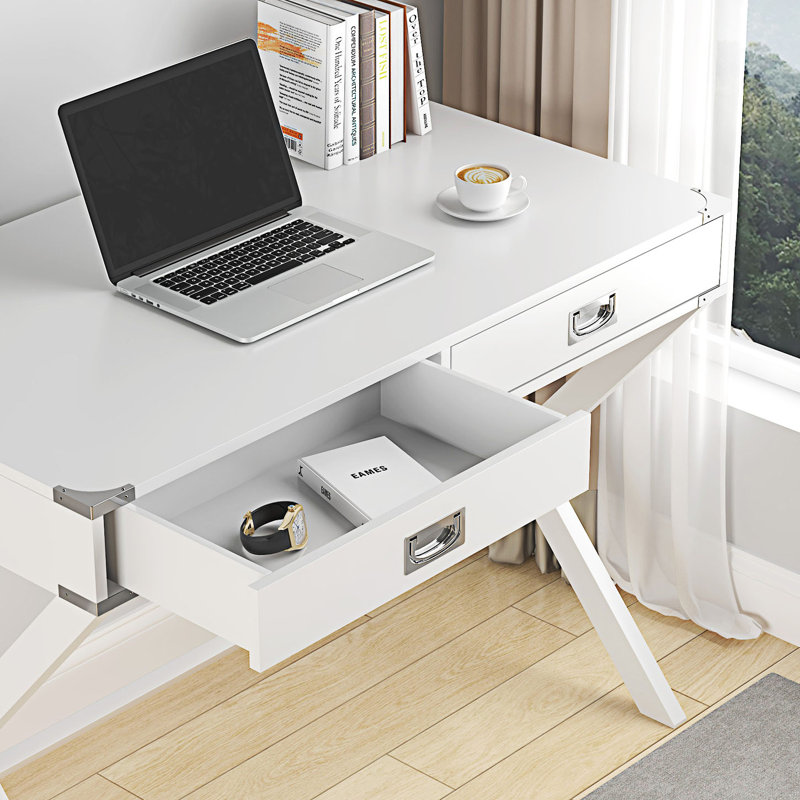 Bureau d'ordinateur avec rangement, table d'étude moderne