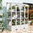 Wooden Walk-In Greenhouse Cold Frame with Polycarbonate Panels, Folding Shelves and Skylights-114158799