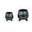 Ereka Stoneware and Ceramic Footed Round Planters with Triple Ball Base Design Set of 2-1852085792