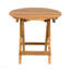 Table d'appoint d'extérieur pliable et réglable en bois d'acacia (finition teck)