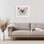 Pink & Yellow Butterfly Framed Print Under Glass, design by Sara Culpepper-172896623-172896622