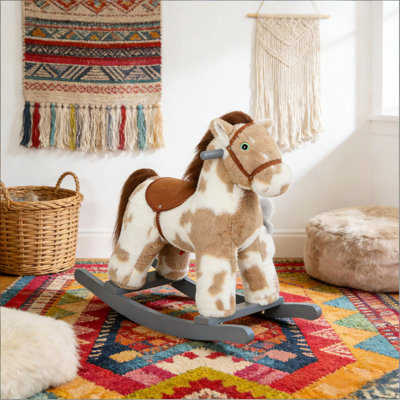 Kids Plush Horse Rocker,Rocking Horse