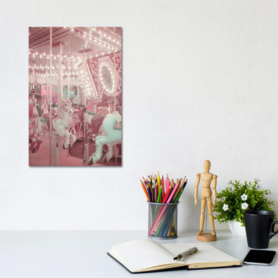 Pastel Pink Carousel - Wrapped Canvas Print
