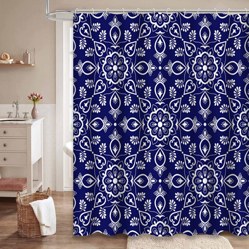Rideau de douche italien avec 12 crochets, L 72 po x l 72 po