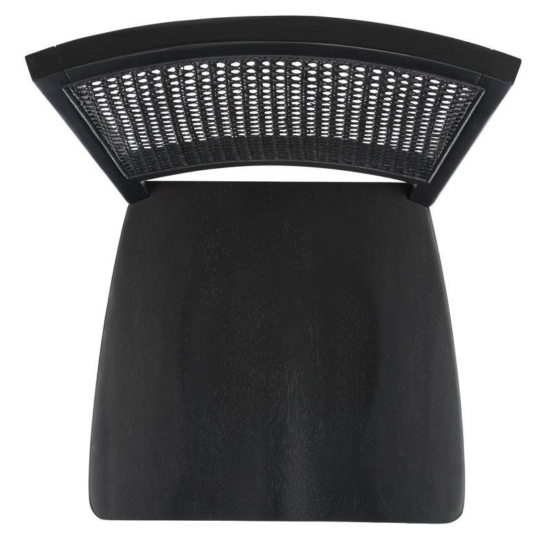 Karlie 18.9'' H Cane Back Side Chair, Black