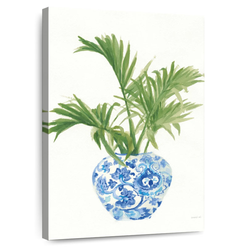 Palmier Harnek - blanc chinois / vert foncé, H 51 po x l 34 po