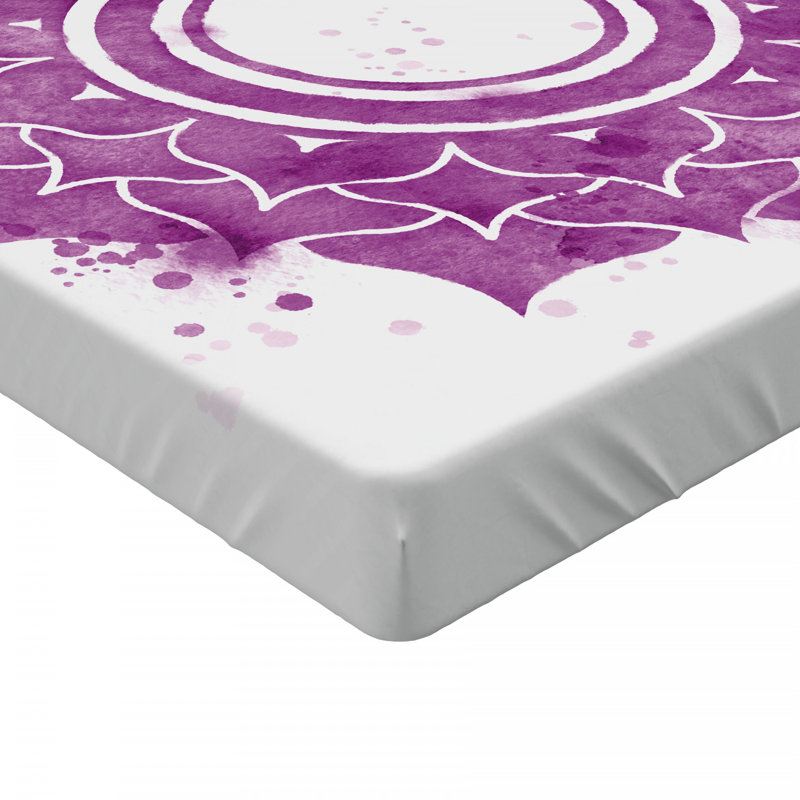 Microfiber Floral Fitted Sheet, Full/Double Fitted Sheet