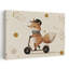 Stylish Fox Scooter Playful Whimsical Abstract Fox Autumn Nature Wall Art Print by Mathieu - Wrapped Canvas Print-997778717