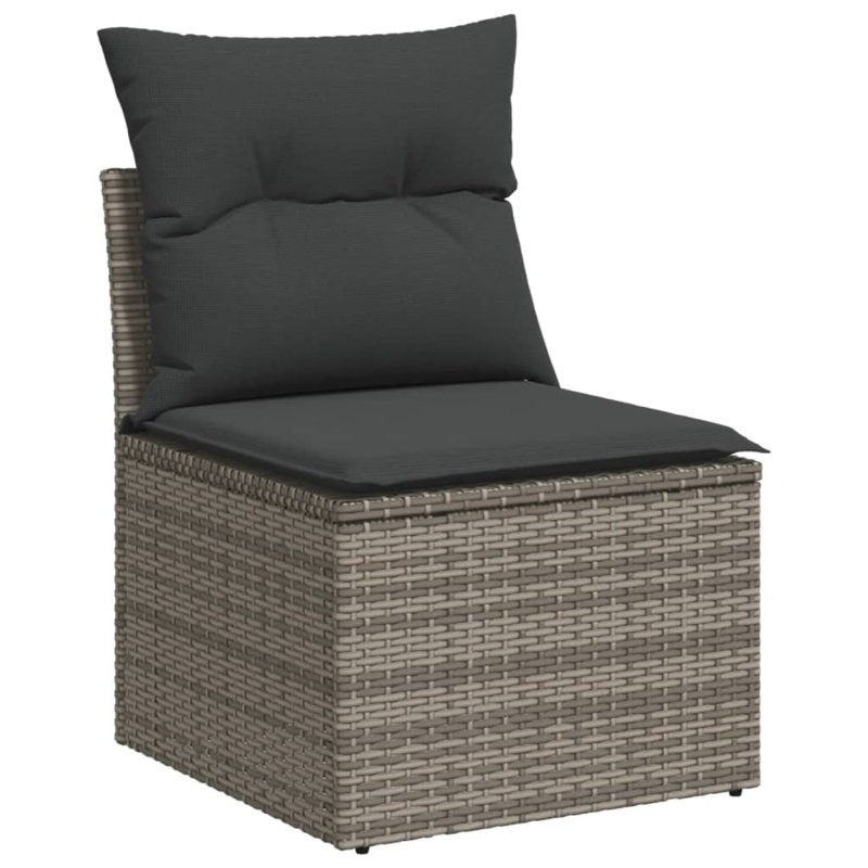 Ensemble de canapé de jardin Vidaxl, blanc crème, Blanc, crème, Gris