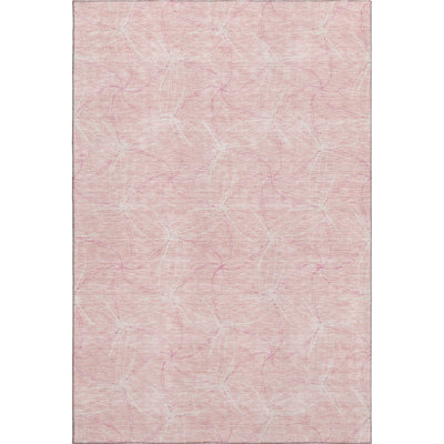 Premium Machine Washable Prisco Pink Rug
