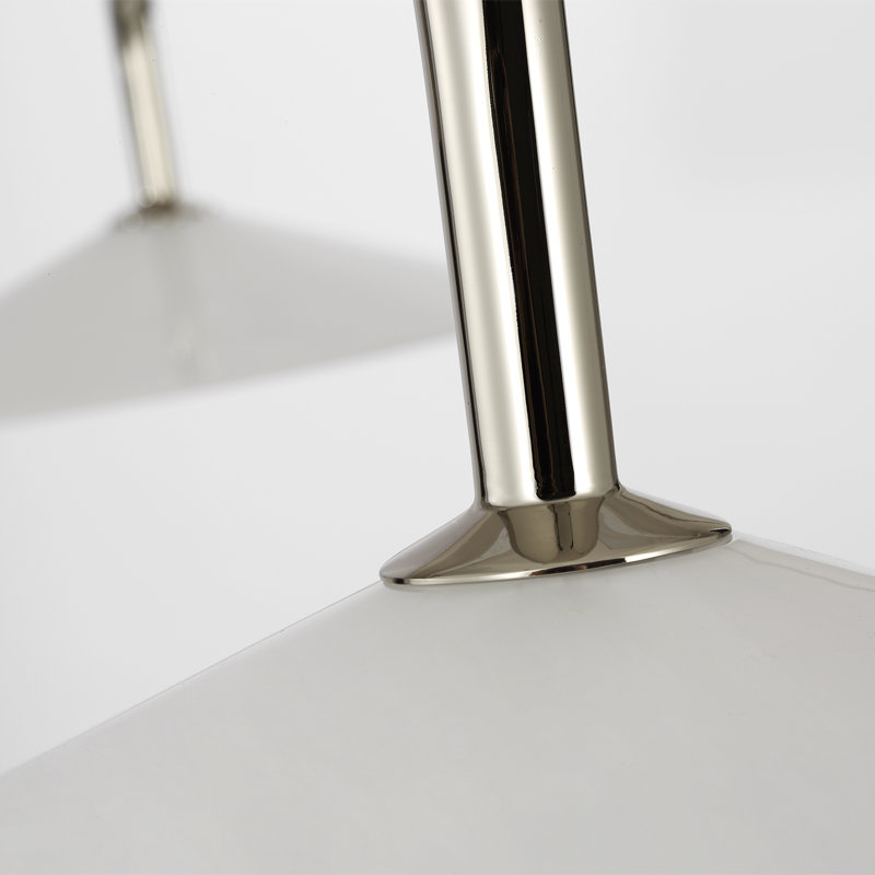 Amber Lewis Ponce 62" Linear Pendant, Polished Nickel, White