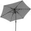 2.5m Round Parasol Tilt Crank Garden Umbrella with LED Solar Lights and Base-768434713