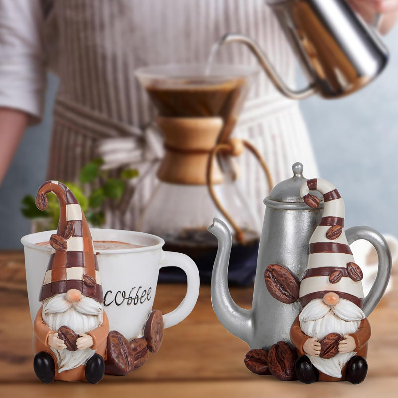Coffee Gnome Decor Swedish Tomte Figurines