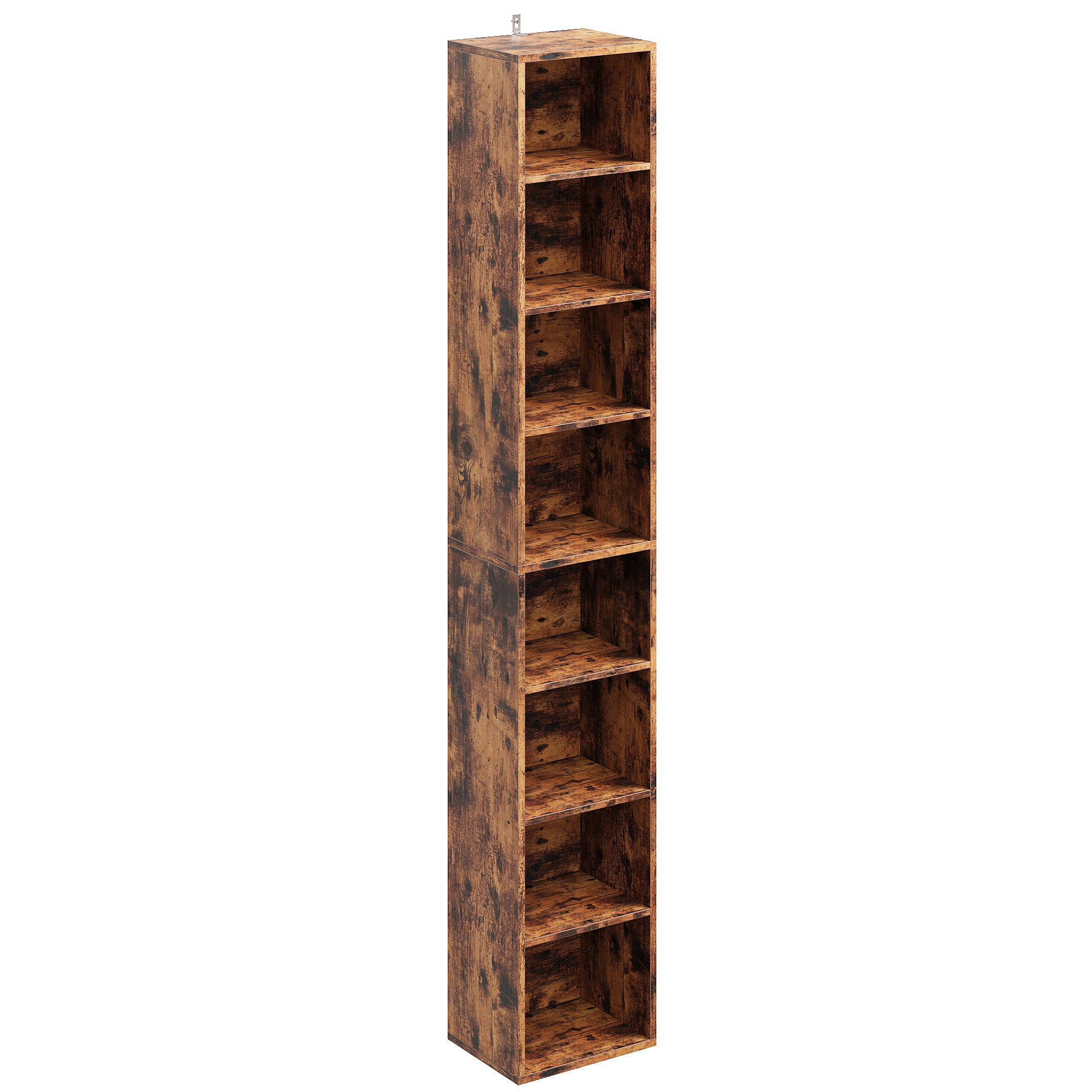 Ebern Designs Narrow Design Storage,8-layer Thin High Bookcase With ...