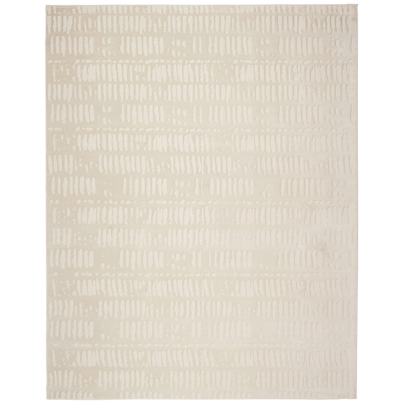 Shell Washable Rug, Rectangle 7'10" x 10', Bone Beige