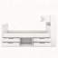 Twin Size Captain Platform Bed Frame with Storage Bookcases and Shelves,Four Drawers-527202041